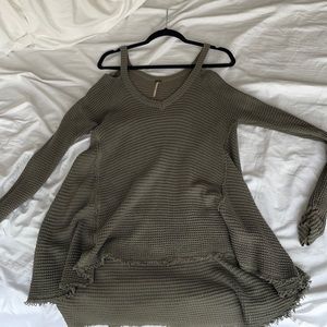 Free people cold shoulder sweater